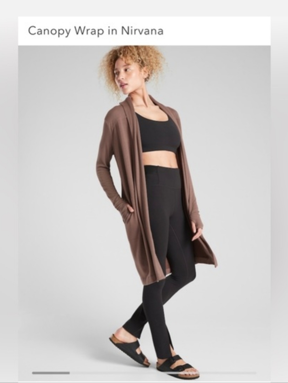 Athleta Canopy Wrap In Nirvana Mineral Modal Blend Cardigan Sweater Women Size M - Picture 14 of 15